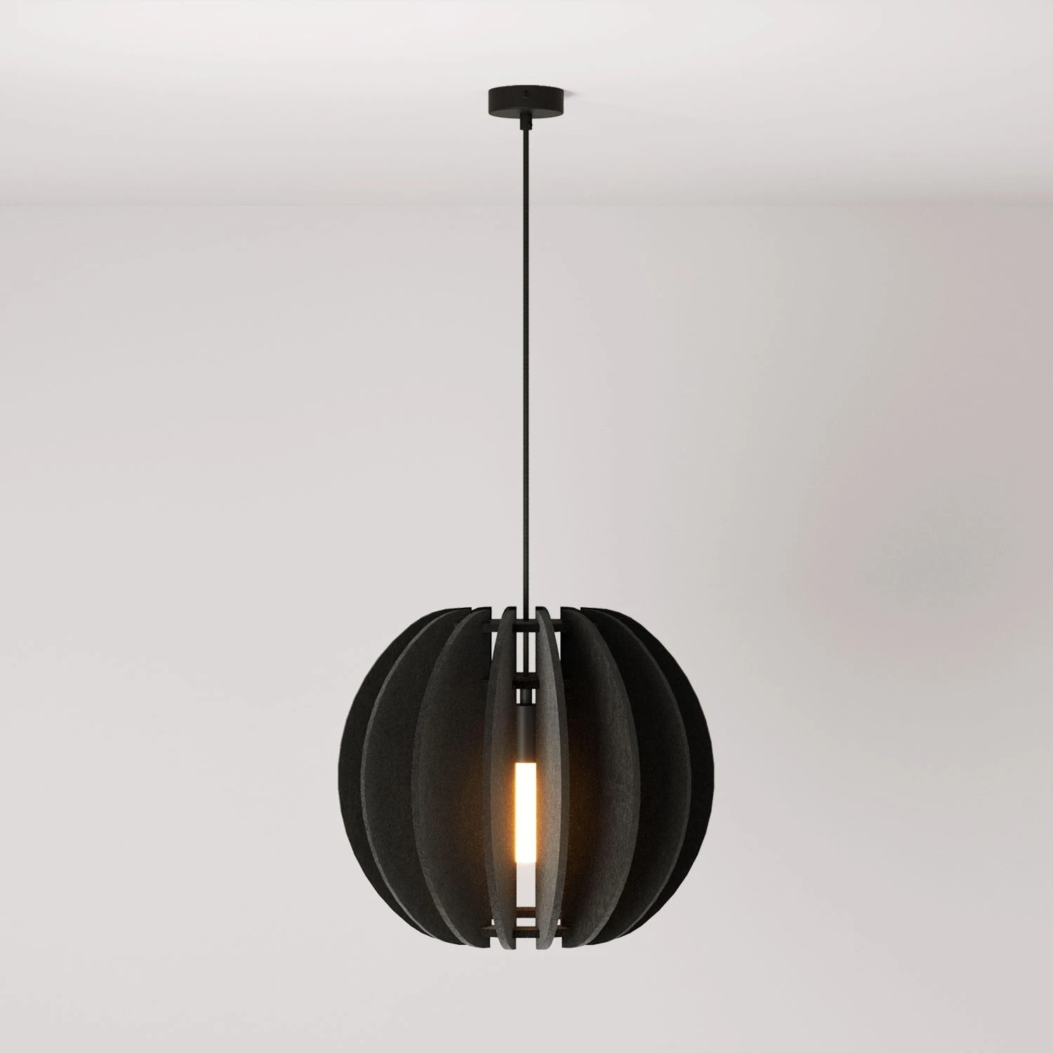 Lampada a sospensione con paralume ellittico LAMPSHHADE in materiale fonoassorbente