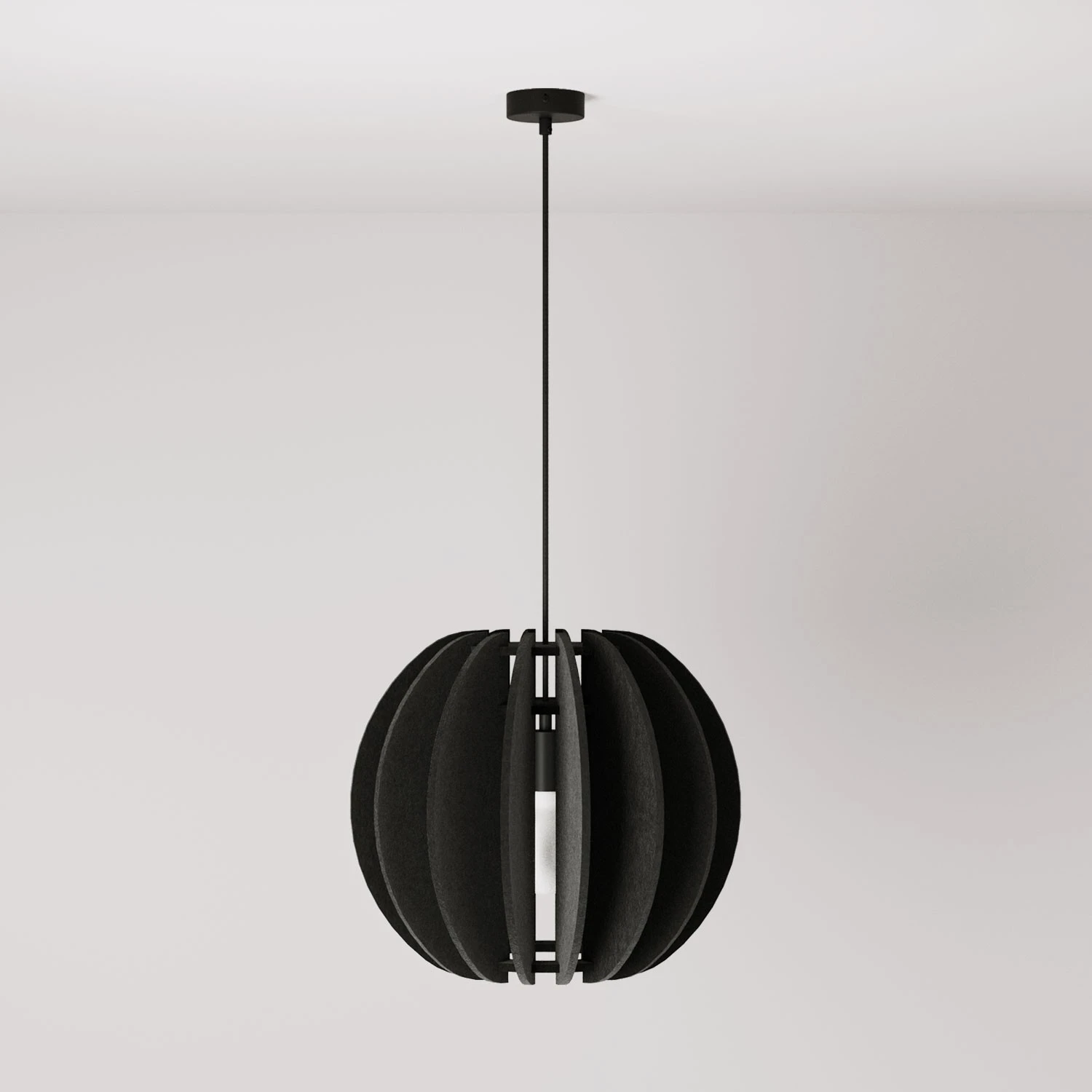Lampada a sospensione con paralume ellittico LAMPSHHADE in materiale fonoassorbente