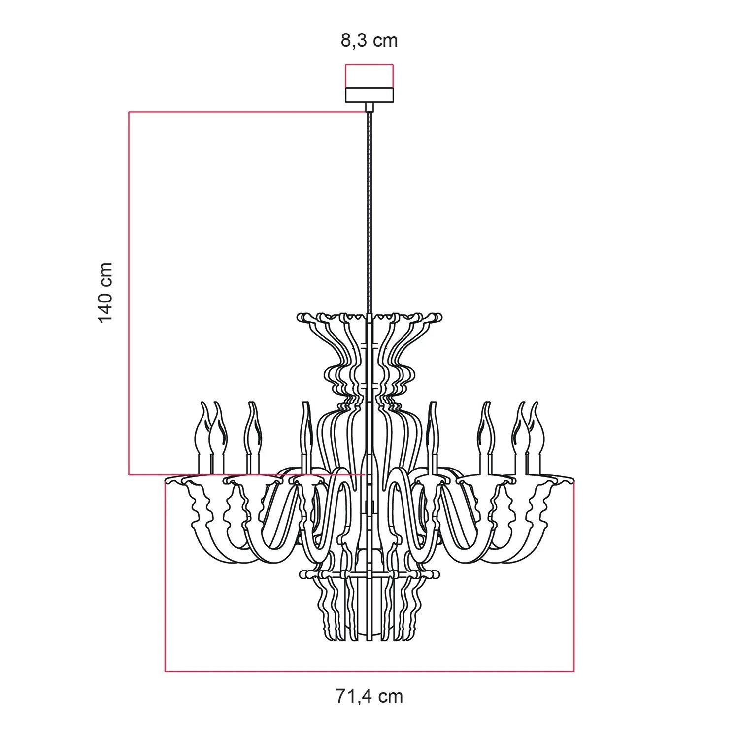 Lampada a sospensione con paralume classico SHHANDELIER in materiale fonoassorbente