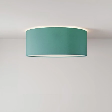 Plafoniera in tessuto Small - Made in Italy - Teletta azzurro severo