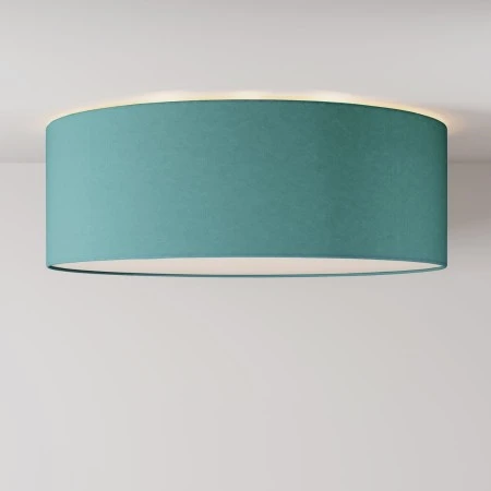 Plafoniera in tessuto Large - Made in Italy - Teletta azzurro severo