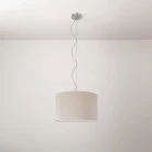 Lampada a sospensione con paralume in tessuto Cilindro Small - Made in Italy