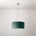 Lampada a sospensione con paralume in tessuto Cilindro Medium - Made in Italy