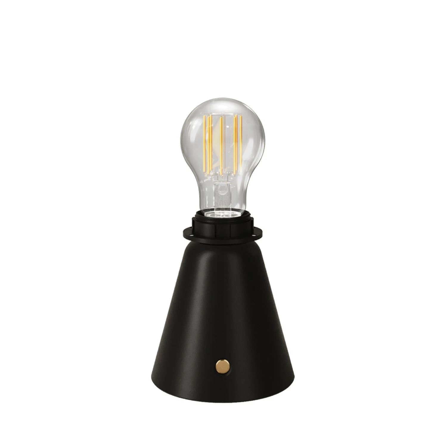 Lampada portatile ricaricabile Cabless11 con lampadina a goccia e predisposizione per paralume
