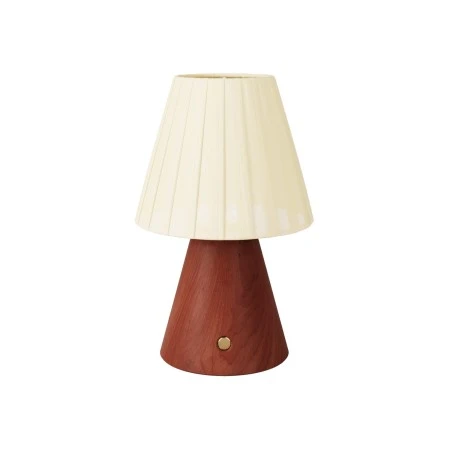Lampada portatile ricaricabile Cabless11 con lampadina a goccia e paralume - Terracotta