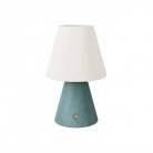 Lampada portatile ricaricabile Cabless11 con lampadina a goccia e paralume