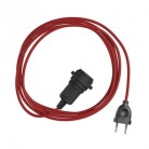 Snake per paralume - Lampada plug-in con cavo in tessuto colorato