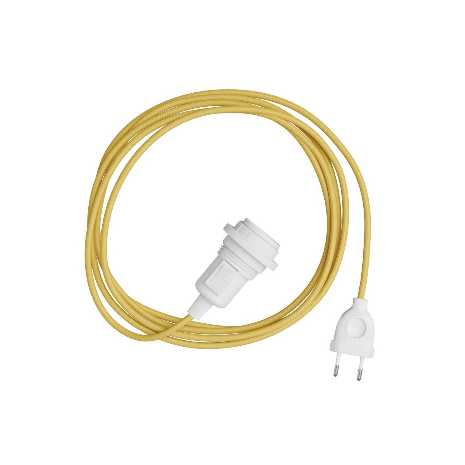 Snake per paralume - Lampada plug-in con cavo in tessuto colorato