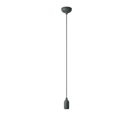 Lampada a sospensione colorata in silicone con cavo tessile - Grigio