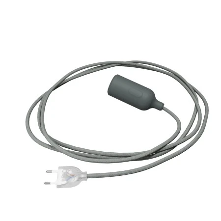 Snake Lampada in silicone con interruttore e spina - Grigio