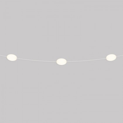 Catena luminosa 3 punti luce da esterno IP67 - Marina3 - Bianco sabbia
