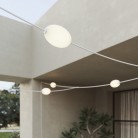 Catena luminosa reticolare 7 punti luce da esterno IP67 - Marina GRID