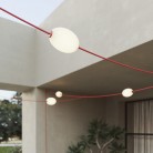Catena luminosa reticolare 7 punti luce da esterno IP67 - Marina GRID