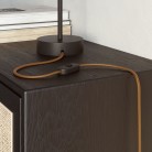 Cavo elettrico piatto ricoperto in tessuto color Whiskey - PM22