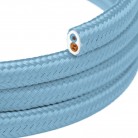Cavo tessile piatto Azzurro Baby - PM17