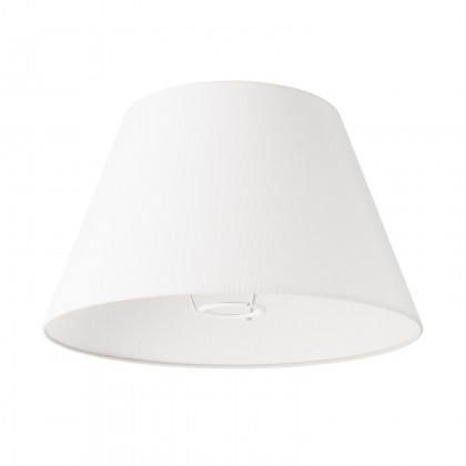 Paralume Impero M in tessuto per lampada da tavolo o applique con attacco E27 - Made in Italy - Linone bianco lucido