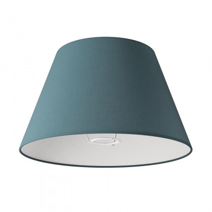 Paralume Impero M in tessuto per lampada da tavolo o applique con attacco E27 - Made in Italy - Teletta azzurro severo