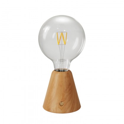 Lampada portatile ricaricabile Cabless01 con lampadina globo G125 - Neutro verniciato