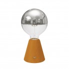 Lampada portatile ricaricabile Cabless01 con lampadina globo mezza sfera argento