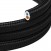 Cavo tessile piatto Nero Carbone lucido - PM04