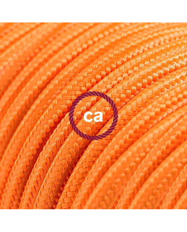 Prolunga elettrica con cavo tessile RM15 Effetto Seta Arancione 2P 10A Made in Italy.