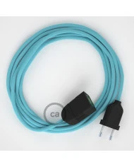 Bianco 1.5 Metri creative cables Prolunga elettrica con Cavo Tessile RC53 Cotone Oceano 2P 10A Made in Italy
