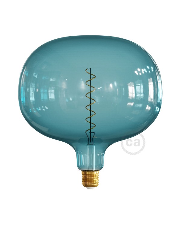 Lampadina LED Ocean Blue XXL Cobble linea Pastel  filamento a Spirale 4W 100Lm E27 2200K Dimmerabile