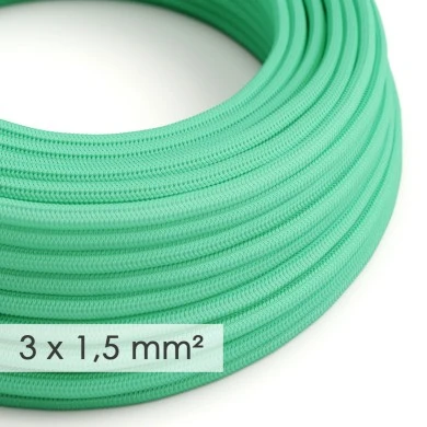 Cavo elettrico a larga sezione 3x1,50 rotondo - tessuto effetto seta Opale RH69