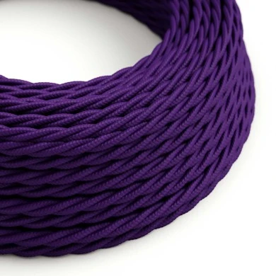 Cavo tessile Viola Imperiale lucido - L'Originale Creative-Cables - TM14 trecciato 2x0,75mm / 3x0,75mm
