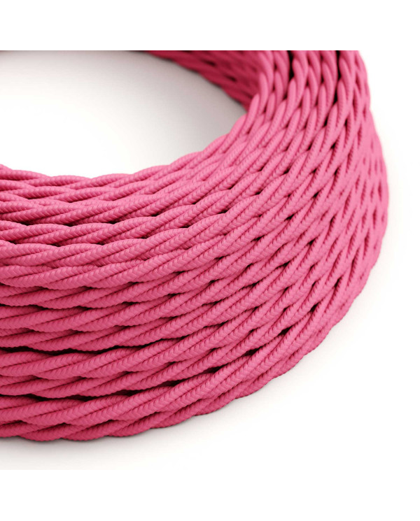 Cavo tessile Rosa Fucsia lucido - L'Originale Creative-Cables - TM08 trecciato 2x0,75mm / 3x0,75mm