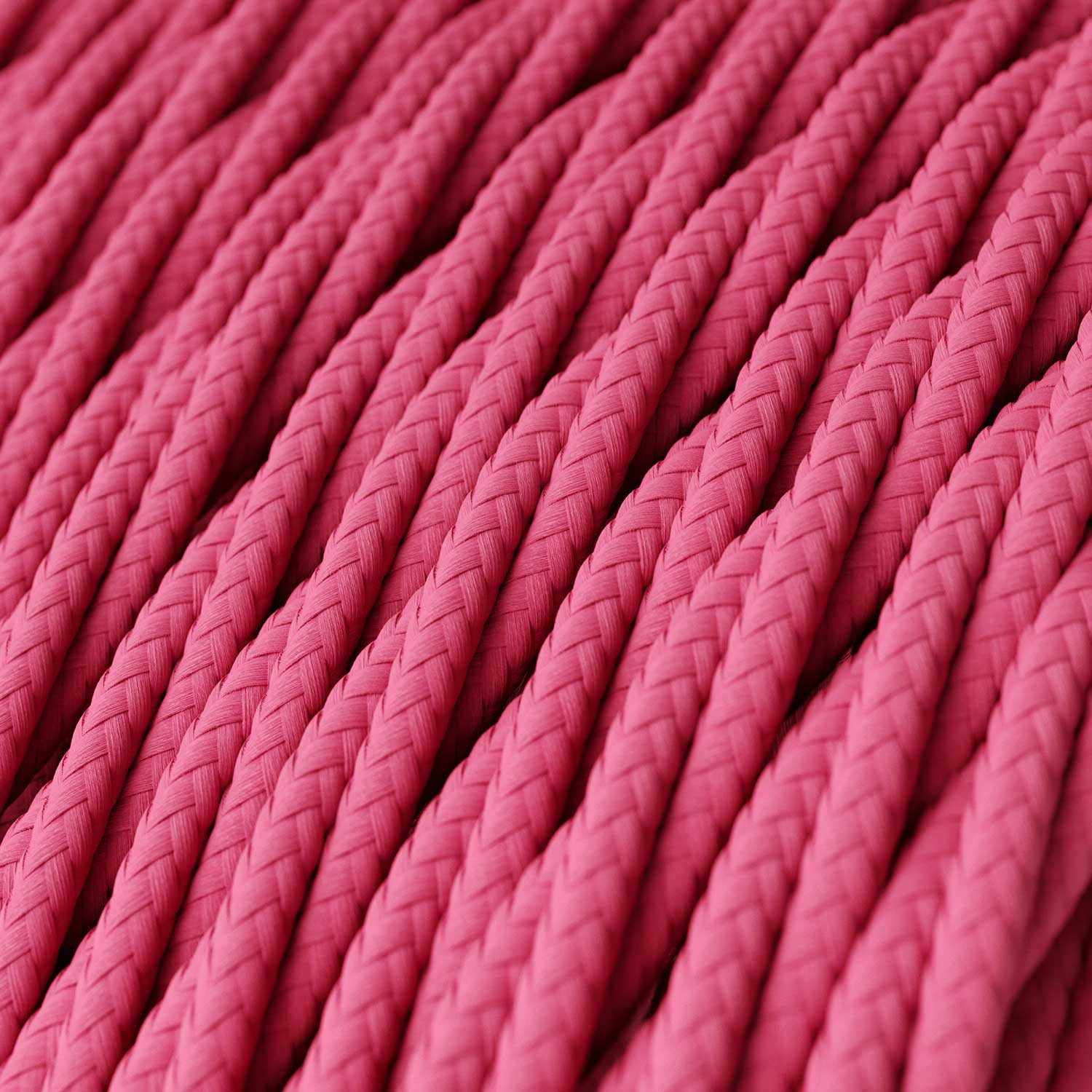 Cavo tessile Rosa Fucsia lucido - L'Originale Creative-Cables - TM08 trecciato 2x0,75mm / 3x0,75mm