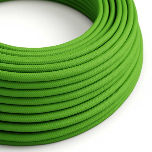 Cavo tessile Verde Lime lucido - L'Originale Creative-Cables - RM18 rotondo 2x0,75mm / 3x0,75mm