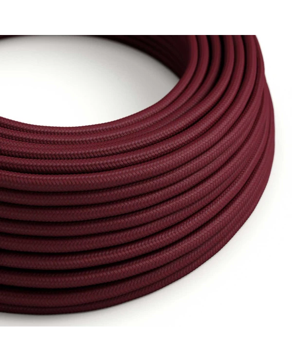 Cavo tessile Bordeaux lucido - L'Originale Creative-Cables - RM19 rotondo 2x0,75mm / 3x0,75mm