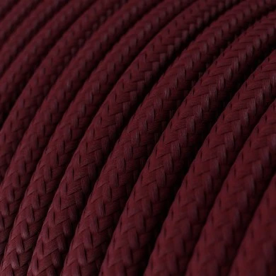 Cavo tessile Bordeaux lucido - L'Originale Creative-Cables - RM19 rotondo 2x0,75mm / 3x0,75mm