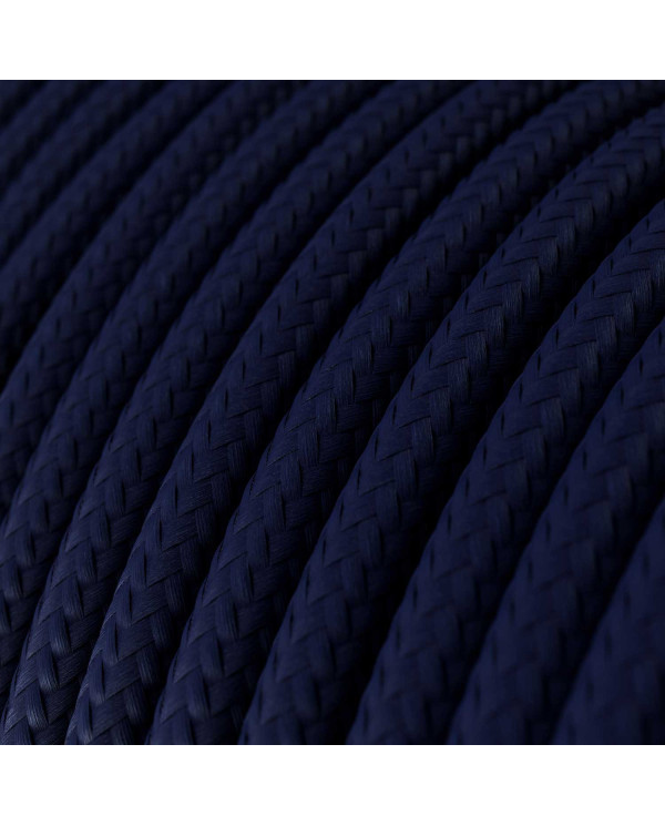 Cavo tessile Blu Profondo lucido - L'Originale Creative-Cables - RM20 rotondo 2x0,75mm / 3x0,75mm