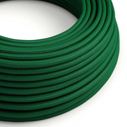 Cavo tessile Verde Bosco lucido - L'Originale Creative-Cables - RM21 rotondo 2x0,75mm / 3x0,75mm
