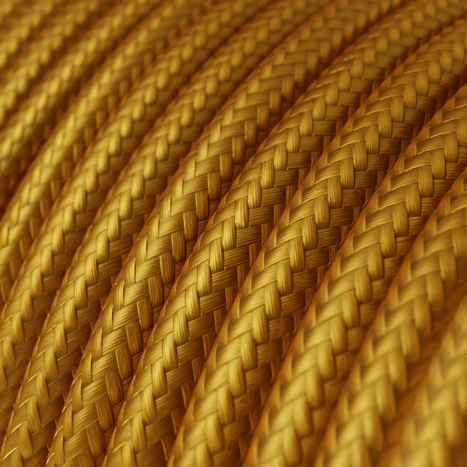 Cavo tessile Oro lucido - L'Originale Creative-Cables - RM05 rotondo 2x0,75mm / 3x0,75mm