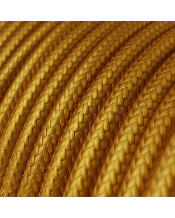 Cavo tessile Oro lucido - L'Originale Creative-Cables - RM05 rotondo 2x0,75mm / 3x0,75mm