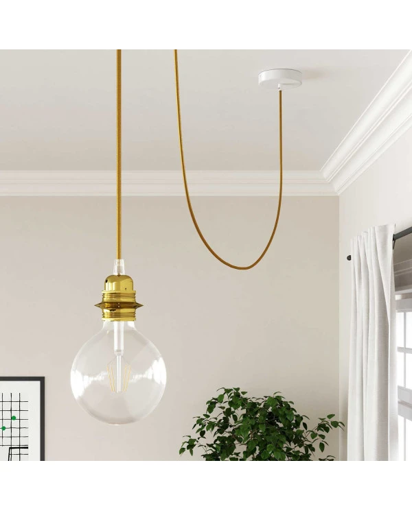 Cavo tessile Oro lucido - L'Originale Creative-Cables - RM05 rotondo 2x0,75mm / 3x0,75mm