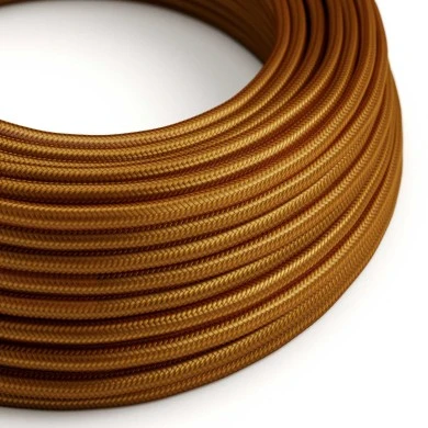 Filo elettrico in tessuto color Whiskey - L'Originale Creative Cables, per progetti di illuminazione creativi - RM22