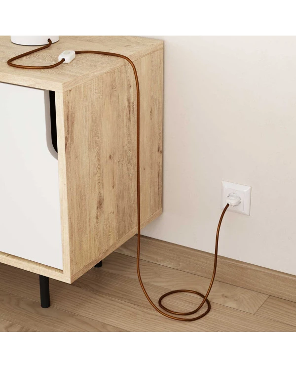 Filo elettrico in tessuto color Whiskey - L'Originale Creative Cables, per progetti di illuminazione creativi - RM22