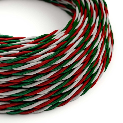 Cavo tessile Italia lucido - L'Originale Creative-Cables - TZITA trecciato 3x0,75mm
