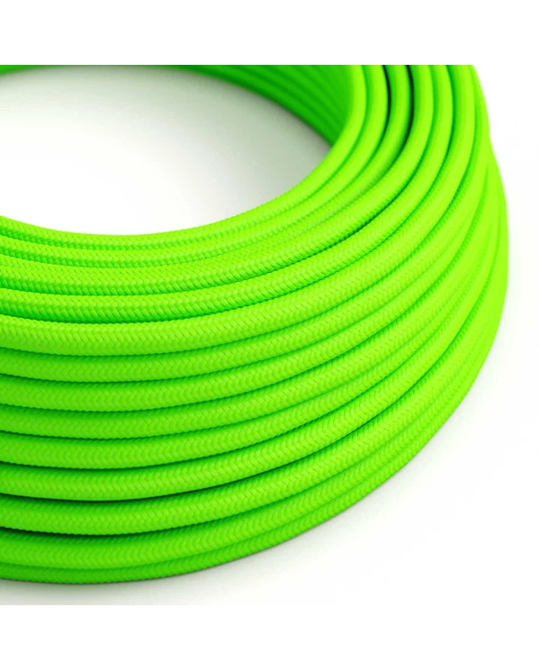 Filo elettrico ricoperto Verde Fluo - L'Originale Creative Cables, perfetto per decorazioni luminose uniche - RF06