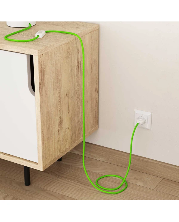 Filo elettrico ricoperto Verde Fluo - L'Originale Creative Cables, perfetto per decorazioni luminose uniche - RF06
