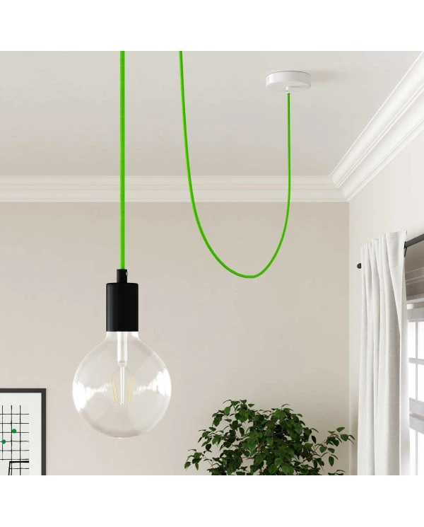 Filo elettrico ricoperto Verde Fluo - L'Originale Creative Cables, perfetto per decorazioni luminose uniche - RF06