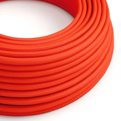 Cavo tessile Arancione Fluo lucido - L'Originale Creative-Cables - RF15 rotondo 2x0,75mm / 3x0,75mm