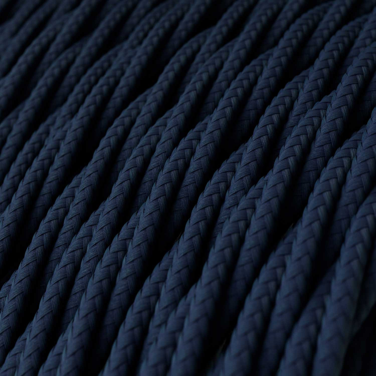 Cavo tessile Blu profondo lucido - L'Originale Creative-Cables - TM20 trecciato 2x0,75mm / 3x0,75mm