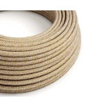 Cavo elettrico per illuminazione Tweed Ruggine glitterato - L'Originale Creative Cables, per decorazioni luminose uniche - RS82