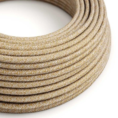 Cavo tessile Tweed Ruggine glitterato ZigZag - L'Originale Creative-Cables - RS82 rotondo 2x0,75mm / 3x0,75mm