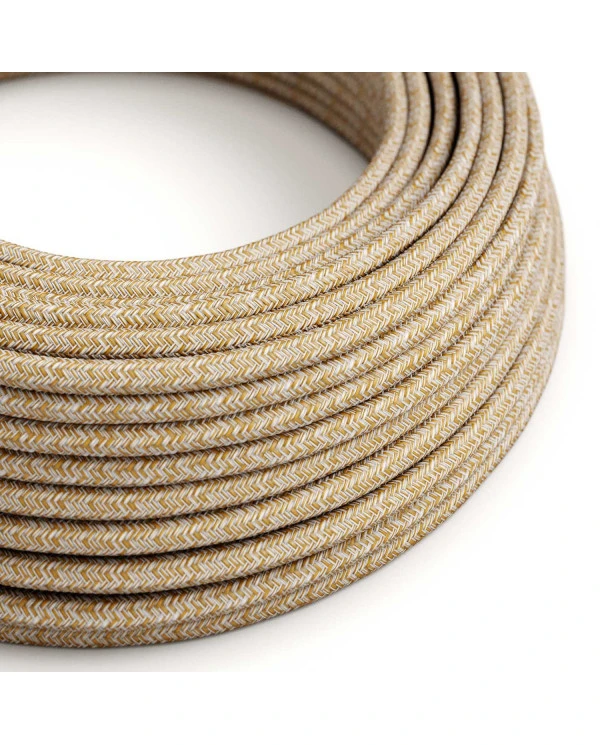 Cavo elettrico per illuminazione Tweed Ruggine glitterato - L'Originale Creative Cables, per decorazioni luminose uniche - RS82